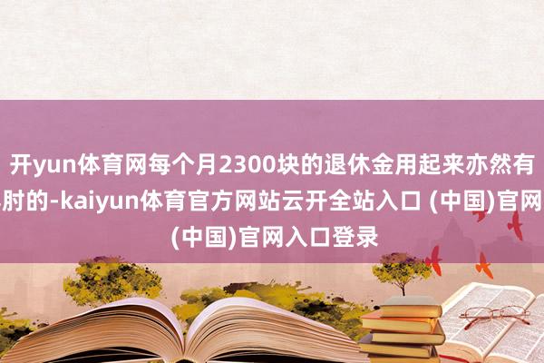 开yun体育网每个月2300块的退休金用起来亦然有些捉襟露肘的-kaiyun体育官方网站云开全站入口 (中国)官网入口登录