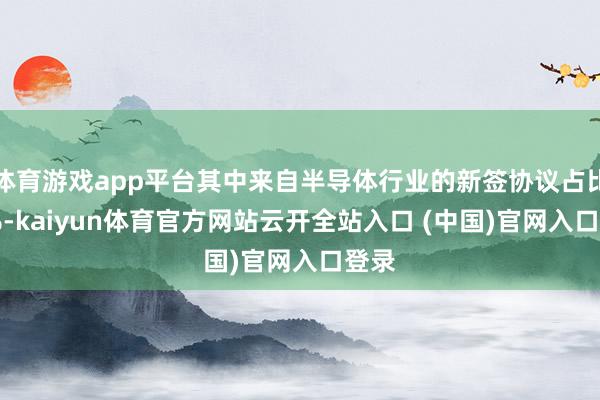 体育游戏app平台其中来自半导体行业的新签协议占比50%-kaiyun体育官方网站云开全站入口 (中国)官网入口登录