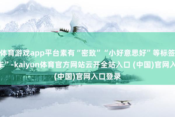 体育游戏app平台素有“密致”“小好意思好”等标签的“小车”-kaiyun体育官方网站云开全站入口 (中国)官网入口登录