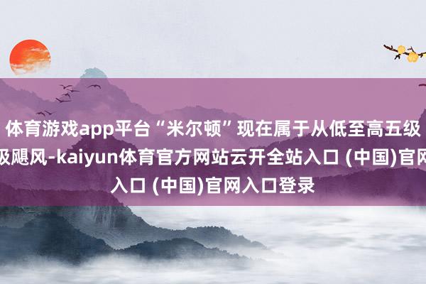 体育游戏app平台“米尔顿”现在属于从低至高五级风力的一级飓风-kaiyun体育官方网站云开全站入口 (中国)官网入口登录